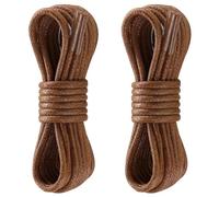 Yusimu Light Brown Shoelaces Waxed Round Dress Laces for Formal 130cm