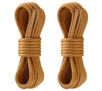 Yusimu Round Waxed Tan Shoe Laces,2.5mm Thin Shoelaces for Women Men,Durable Laces for School Shoes and All Formal Dress Shoes Boots,Length 120 cm,2 Pairs