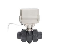 YUSKICCNE DN20 UPVC Electric Valve DC12V/24V 2/3/5 Wires 10NM On/Off 15 Sec(DC12-CR201)