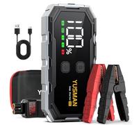 YUSMAN Car Jump Starter, 8000A 12V Jump Battery Pack (All Gas/10.0L Diesel), Portable Jump Starter with Display, Car Jump Starter with Extended Smart Cables, Quick Charge 3.0, LED Light
