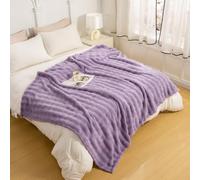 YUSOKI Luxury 3D Bubble Throw Blanket 3.1lb,All Ages,Home Decoration, (Lilac Purple,60 * 80inches)