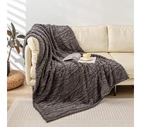 YUSOKI Sherpa Large Throw Blanket Single Layer,Light Weight(1.7lb),320GMS-3D Stylish Design for Gift Home Decor (Morel,50"x65")