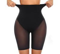 Yuson Girl Invisible Seamless Control Knickers for Women Breathable Mesh Control Shorts High Waist Tummy Slimming Butt Lifting Shapewear No Panty Lines Under Dresses(Black, M)