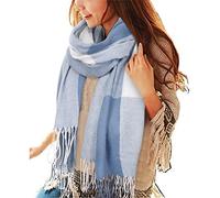 Yuson Girl Women's Fashion Long Shawl Big Grid Winter Warm Lattice Large Scarf