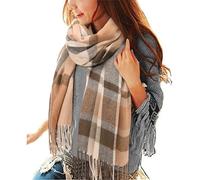 Yuson Girl Women's Fashion Long Shawl Big Grid Winter Warm Lattice Large Scarf