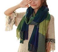 Yuson Girl Women's Fashion Long Shawl Big Grid Winter Warm Lattice Large Scarf