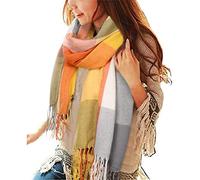Yuson Girl Women's Fashion Long Shawl Big Grid Winter Warm Lattice Large Scarf