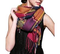 Yuson Girl Women's Fashion Long Shawl Big Grid Winter Warm Lattice Large Scarf (Colour)(Size: One Size)