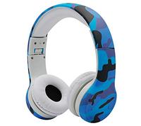 YUSONIC Kids Headphones, Foldable Design, 85dB Volume Limited, Blue Camo Pattern, Audio Sharing Port (BLUE CAMO)