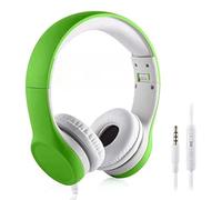 YUSONIC Kids Headphones, Foldable Design, 85dB Volume Limited, Blue Camo Pattern, Audio Sharing Port (GREEN)