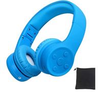 YUSONIC Kids Wireless Headphones Bluetooth, Wireless Headphone for Toddler Baby with Sharing Port, Kids Headphones with Mic for Boys Girls. (E2 Blue)