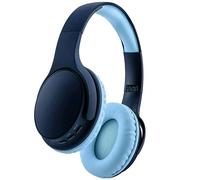 YUSONIC Wireless Bluetooth Headphones, Foldable over Ear with Built-in Mic for Kids Toddler Teenager Adult, Cell Phones TV Tablet School Network Office Uses (E6 Blue)