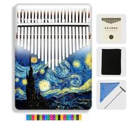 Yusound Kalimba Thumb Piano 21 Keys, Portable Mbira Finger Piano with Unique Starry Night Design, Gifts for Kids and Adults