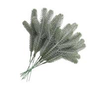YUSSEQDD 24piece Faux Pine StemsFlower Wedding Real Touch Norfolk Pine Stems Real Touch Norfolk Pine Stemss Artificial Plants For Decoration Plants Home Home Decoration, Green with powder, 24PCS