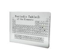 YUSSEQDD Acrylic Periodic Table Display Chemical Display Periodic Chart Board Craft Decoration For Education Passionate Home Office Chart For Desktop Table Clear, L