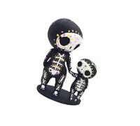 YUSSEQDD Beautiful Resin Sugar Skull Couple Figurine Statue Desk Decor Ornament Valentine Gifts, parent child