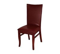 YUSSEQDD Chair Protector Dining Chairs Looking New Wide Application Easy to Clean and Wash PU PU Dining Chair Cover Chair Covers, Wine red Stripes