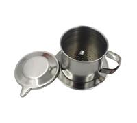 YUSSEQDD Coffee Drip Filter Cone Coffee Making Accessories For Home Bar Office Camping Easy To Stainless Steel Vietnamese Filter Portable Etc. Makers Carafe Replacement Dripper Kettle, Silver, 9Q