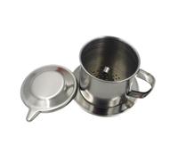 YUSSEQDD Coffee Drip Filter Cone Coffee Making Accessories For Home Bar Office Camping Easy To Stainless Steel Vietnamese Filter Portable Etc. Makers Carafe Replacement Dripper Kettle, Silver, 7Q