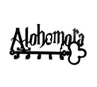 YUSSEQDD Cute Key Holder with Gothic Style for Bathroom Decor | Key Holder Features Five Hooks With Alohomora Letters To Organize Keys Hats And Coats Effortlessly