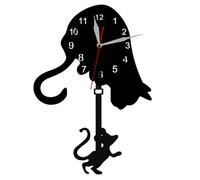 YUSSEQDD Easy To Read And Wide Application Clock Watch For Any Setting Durable Construction Acrylic Cat Wall Clock With Pendulum