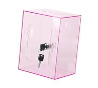 YUSSEQDD Elegant Acrylic Money Saving Box Transparent Piggy Bank Storage Solution Enhancing Room Decor For All Ages Saving Money Boxes Bedroom Living Room Decoration, pink, 20x15x12cm