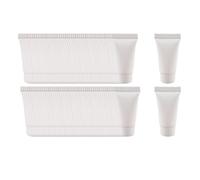 YUSSEQDD Empty Refillable Bottles Hand Cream Lotion Bottles Travel Essential Set for Shampoo Shower Gel and Body Lotion Empty Refillable Glossy Vials Sample Bottle Tube, White, 5ml