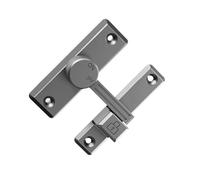 YUSSEQDD Gate Latches Metal Heavy Duty Indoor Outdoor Universal Applicability Sturdy Construction and Can Not Open Door Even Crack. 180 Degree Lock Flip Barn Garden Garage Premium, Gray, 6.4x7.6cm