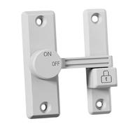 YUSSEQDD Gate Latches Metal Heavy Duty Indoor Outdoor Universal Applicability Sturdy Construction and Can Not Open Door Even Crack. 180 Degree Lock Flip Barn Garden Garage Premium, White, 6.4x7.6cm
