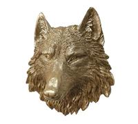 YUSSEQDD Handmade Animal Head Wall Plaque Realistic Decor for Living Room and Cafes Resin Animal Head Wall Hanging Sculpture Office Fine Workmanship Polyresin Statue Decoration, Wolf