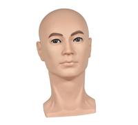 YUSSEQDD Mannequin Head Wig Displaying Making Styling Size 30cm Bald Wig Head Eyeglasses Display Stand Mannequin Model Is Made Of PVC Stand Mode Male Display Model