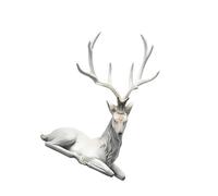 YUSSEQDD Standing Deer Decoration Collectible Home Office Reindeer Ornaments Elegant and Charming, Sitting Grey