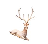 YUSSEQDD Standing Deer Decoration Collectible Home Office Reindeer Ornaments Elegant and Charming, Sitting Red