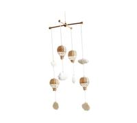 YUSSEQDD Stylish Baby Mobile for Crib Featuring Rattan Hot Air Balloon and Cloud Pendant Making Photography Supplies Attractive Education Photography Supplies Girls Boy Newborn