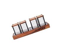 YUSSEQDD Stylish RGB Nixie Tube Clock LED Desktop Clock Alarm Clock Glow Tube Decor