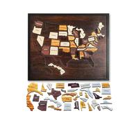 YUSSEQDD United States Map Puzzle Wooden Usa Map Puzzle For Learning | Transform Home Into Educational Space Inspires Travel Dreams And Family Planning Activities