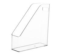 YUSSEQDD Vertical Magazine Holder Clear PET Portable Storage Organizing Documents On Desk Easy to Grab and Smaller Magazines Desktop Magazine File Holder Clear Accessories