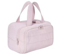 YUSSEQDD Well Organized Portable Grooming Bag with Dedicated Wet/Dry Separation Travel Making Very Lightweight and Durable, Pink