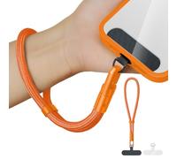 YUSSUNSNY 1 Pack Phone Wrist Strap Lanyard, Adjustable Nylon Phone Lanyard with Detachable Tether Tab, Compatible with Most Cell Phone Case, Orange