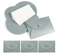 Yustella 20 PCS Mini Gift Card Envelopes, Sage Green Pearlescent Paper Envelopes with Heart Clasp, Suitable for Gift Cards, DIY Thank You Cards, Party Invitations, Birthdays, Weddings & Graduation