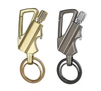 YUSUD 2 Pack Permanent Match Infinity Lighter with Multitool Keychain Bottle Opener, Reusable Waterproof Match Strike Anywhere, Forever Flint Fire Starter for Outdoor Survival, for Men