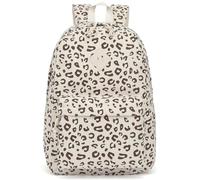 Yusudan Corduroy Girls Backpack - Kids Elementary School Backpacks - Middle School Bookbags - Women Travel Daypacks, Beige Corduroy Leopard, 12.2 x 6.7 x 16.9 inches