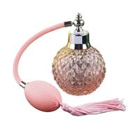 YUSUZH 100ml Vintage Crystal Perfume Bottle Long Spray Atomizer Refillable Glass Bottles with Tassel Women lady's Gift for Traveling(Pink)