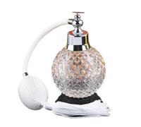 YUSUZH 100ml Vintage Crystal Perfume Bottle Spray Atomizer Glass Lady Gift for Traveling(White)