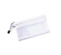 YUSUZH 3PCS Transparent Zipper Pencil Case Mesh A6 Storage Bag Clear Makeup Pouch Portable Examination Stationery for Stationery, Toiletries(White)