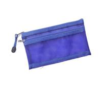 YUSUZH 3PCS Transparent Zipper Pencil Case Mesh A6 Storage Bag Clear Makeup Pouch Portable Examination Stationery for Stationery, Toiletries(Blue)