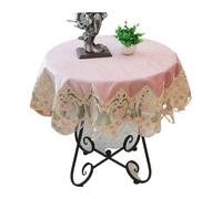 YUSUZH Lace Tablecloth Pastoral Round Dining Table Cloths for Kitchen Dinning Tabletop