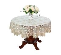 YUSUZH Lace Tablecloth Pastoral Round Dining Table Cloths for Kitchen Dinning Tabletop