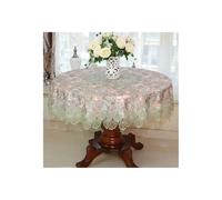 YUSUZH Lace Tablecloth Pastoral Round Dining Table Cloths for Kitchen Dinning Tabletop