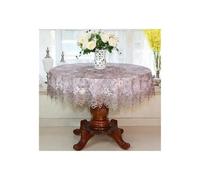YUSUZH Lace Tablecloth Pastoral Round Dining Table Cloths for Kitchen Dinning Tabletop